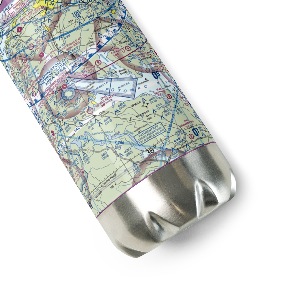 Squier Landing Airport (0MD2) VFR Sectional Water Bottle 
