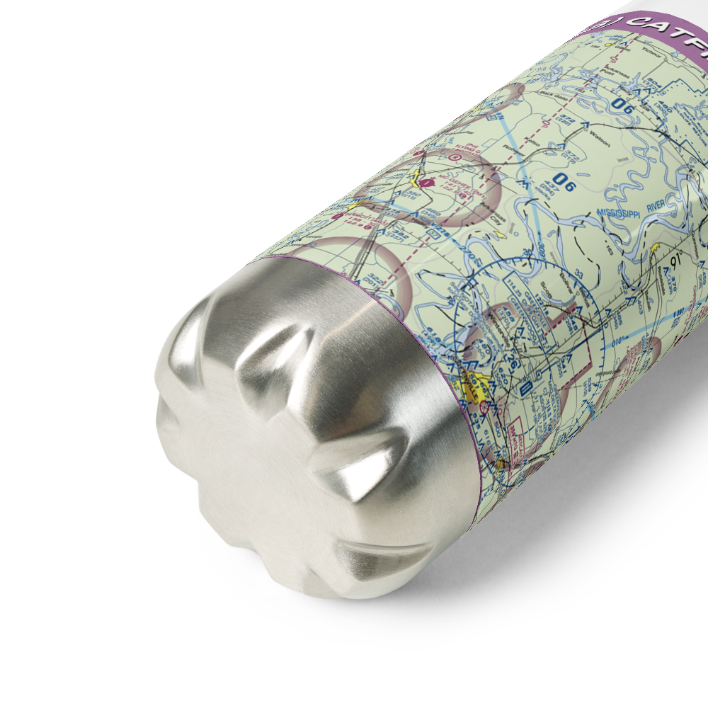 Catfish Point Airport (0MS8) VFR Sectional Water Bottle 