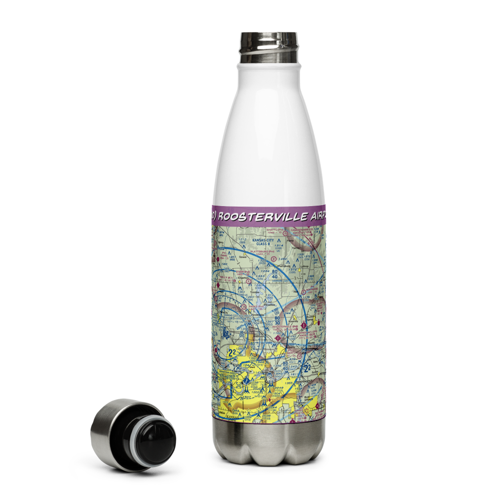 Roosterville Airport (0N0) VFR Sectional Water Bottle 
