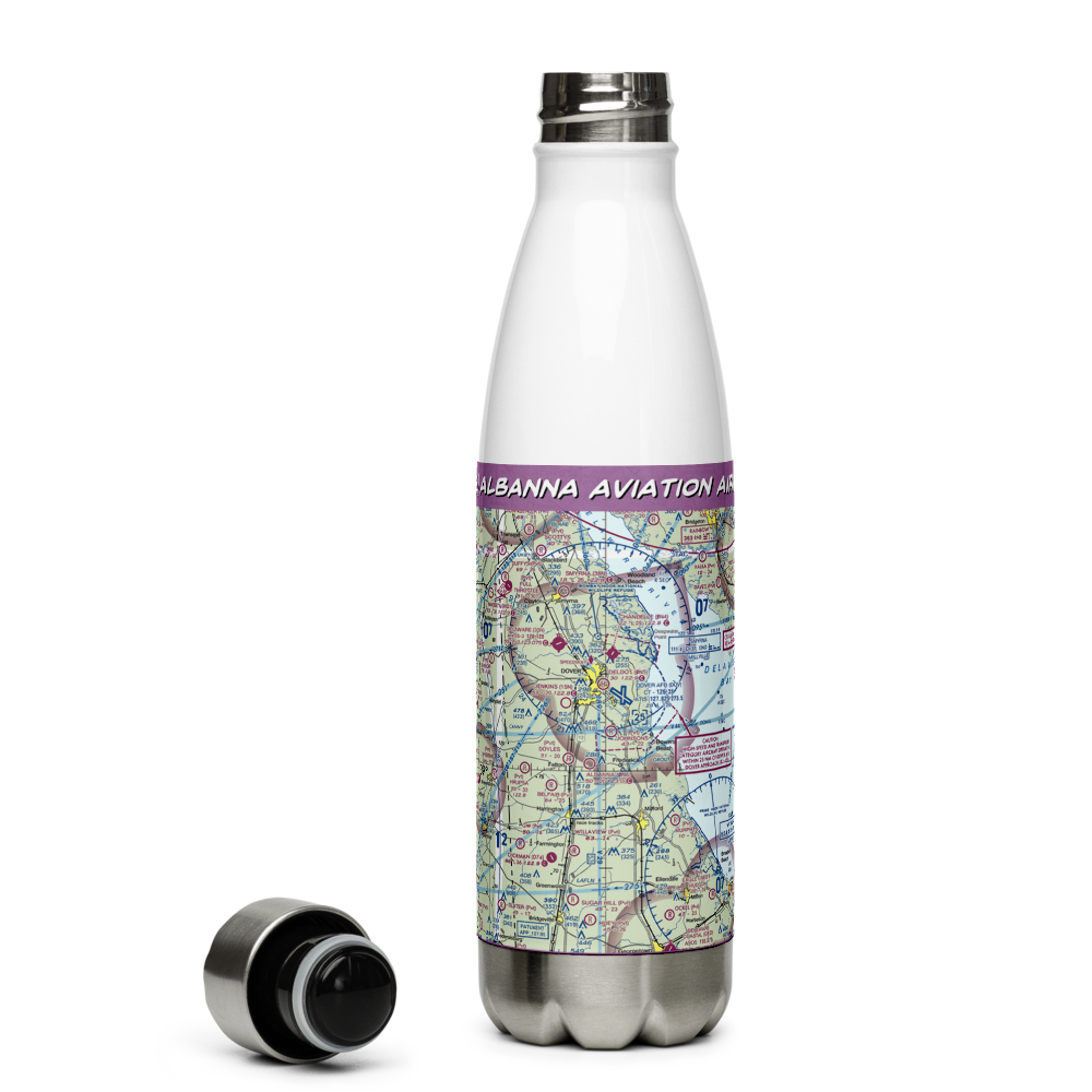 Albanna Aviation Airport (0N6) VFR Sectional Water Bottle 