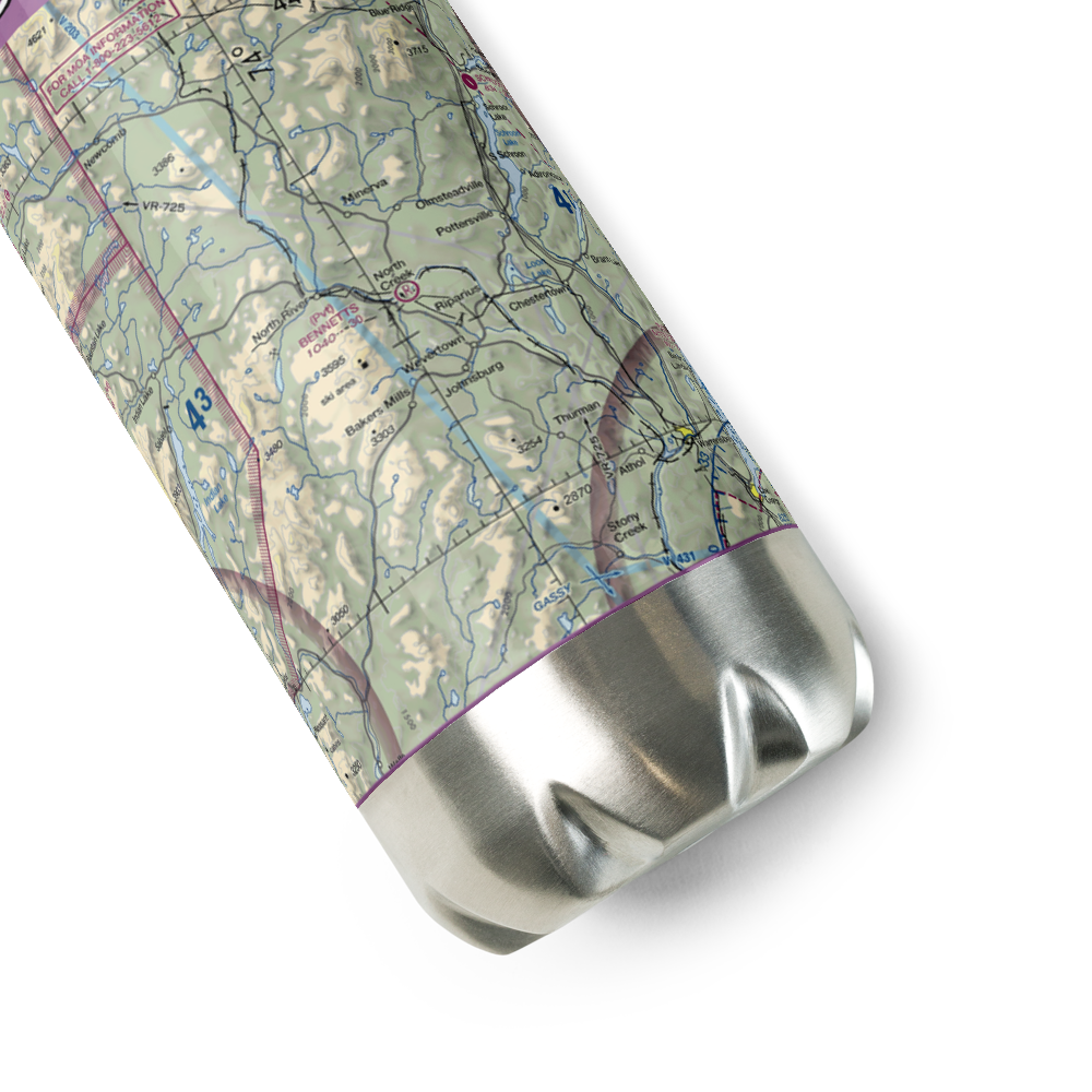 Bennetts Airport (0NY0) VFR Sectional Water Bottle 