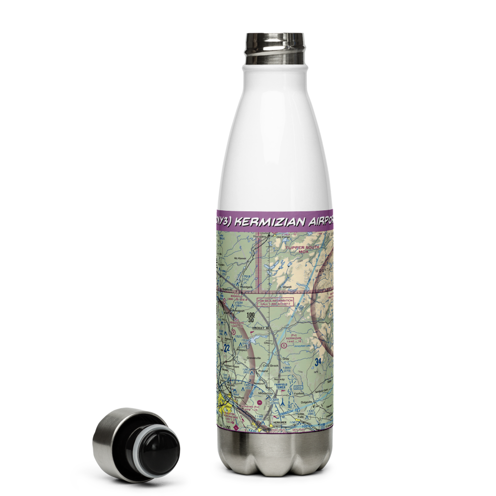 Kermizian Airport (0NY3) VFR Sectional Water Bottle 