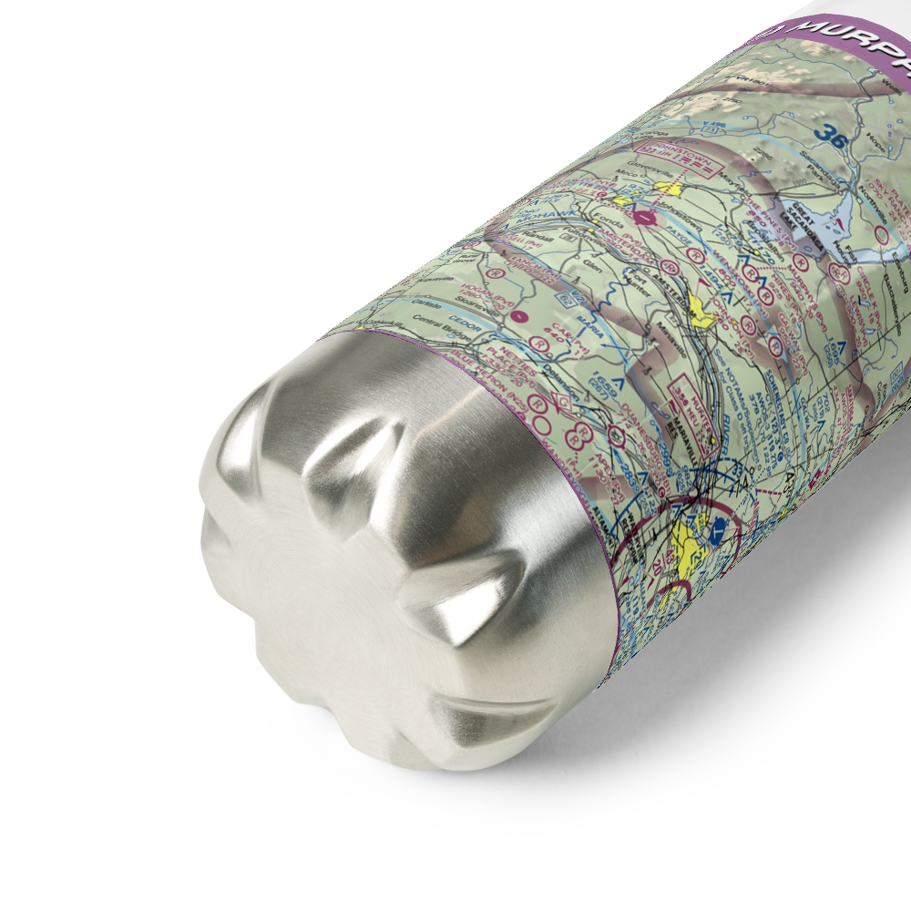 Murphys Landing Strip (0NY7) VFR Sectional Water Bottle 