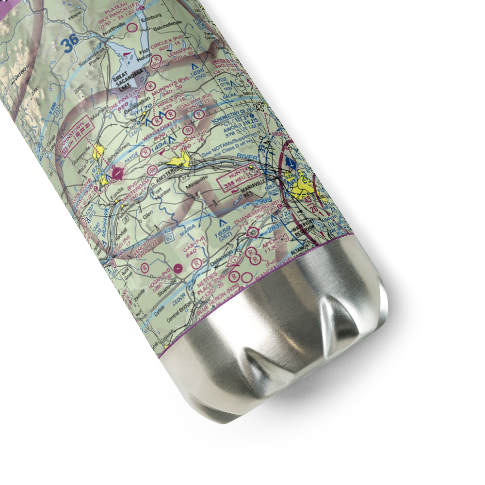 Murphys Landing Strip (0NY7) VFR Sectional Water Bottle 