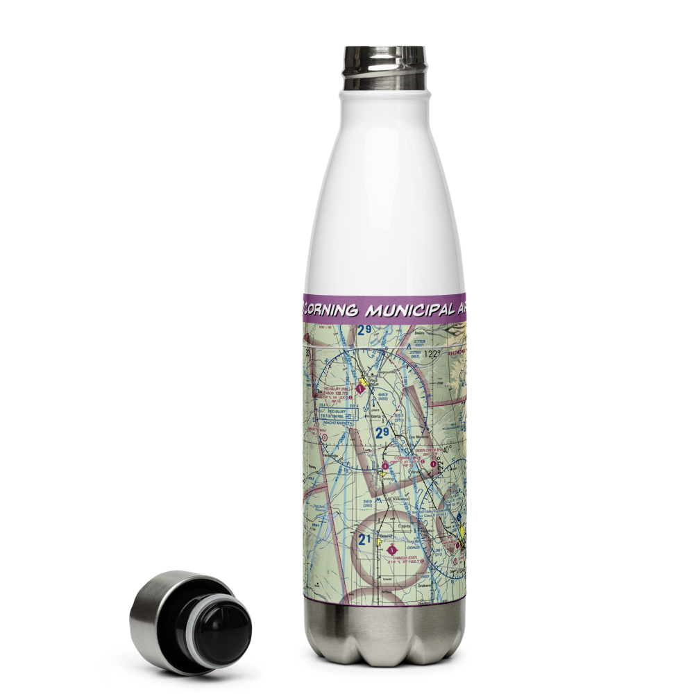 Corning Municipal Airport (0O4) VFR Sectional Water Bottle 