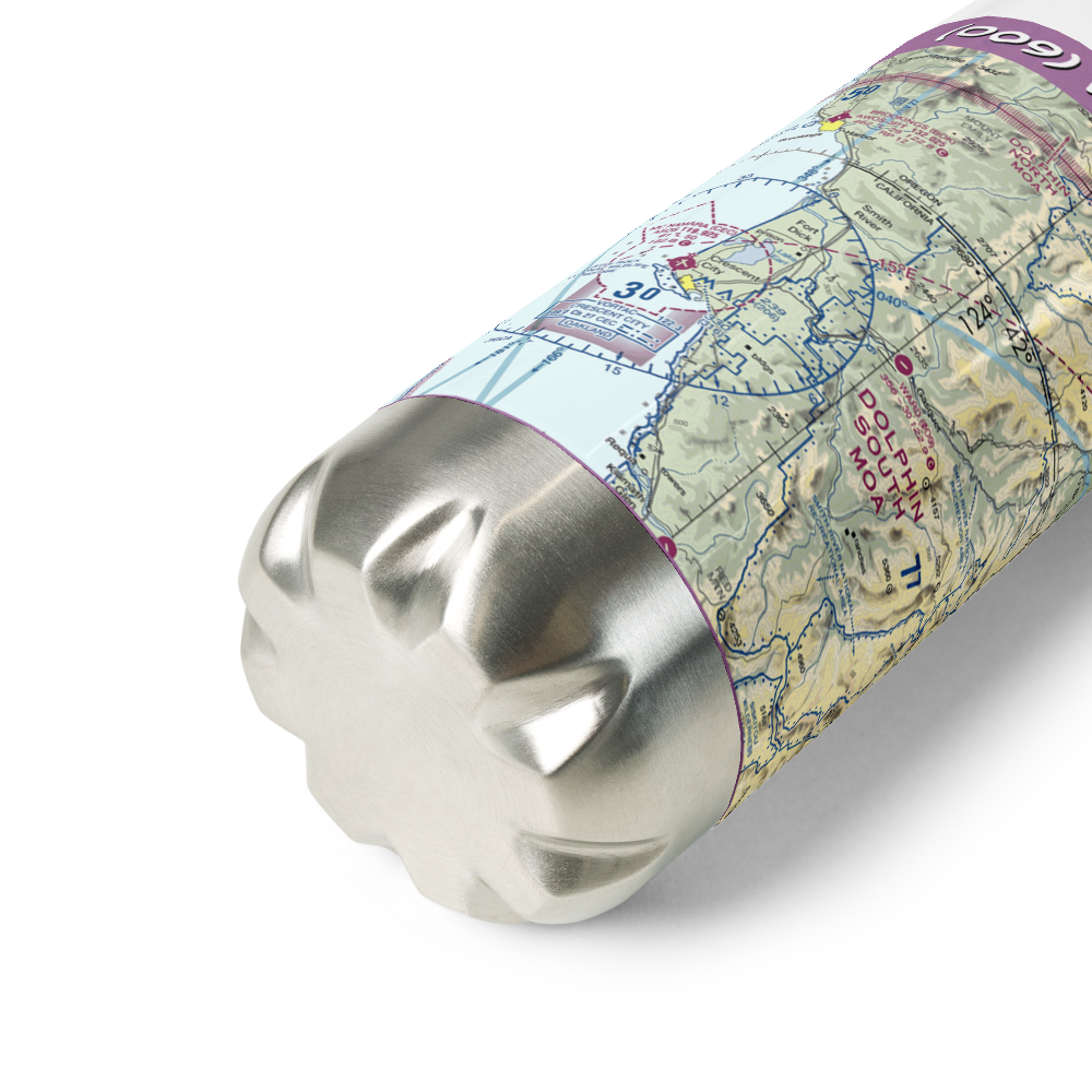 Ward Field (0O9) VFR Sectional Water Bottle 