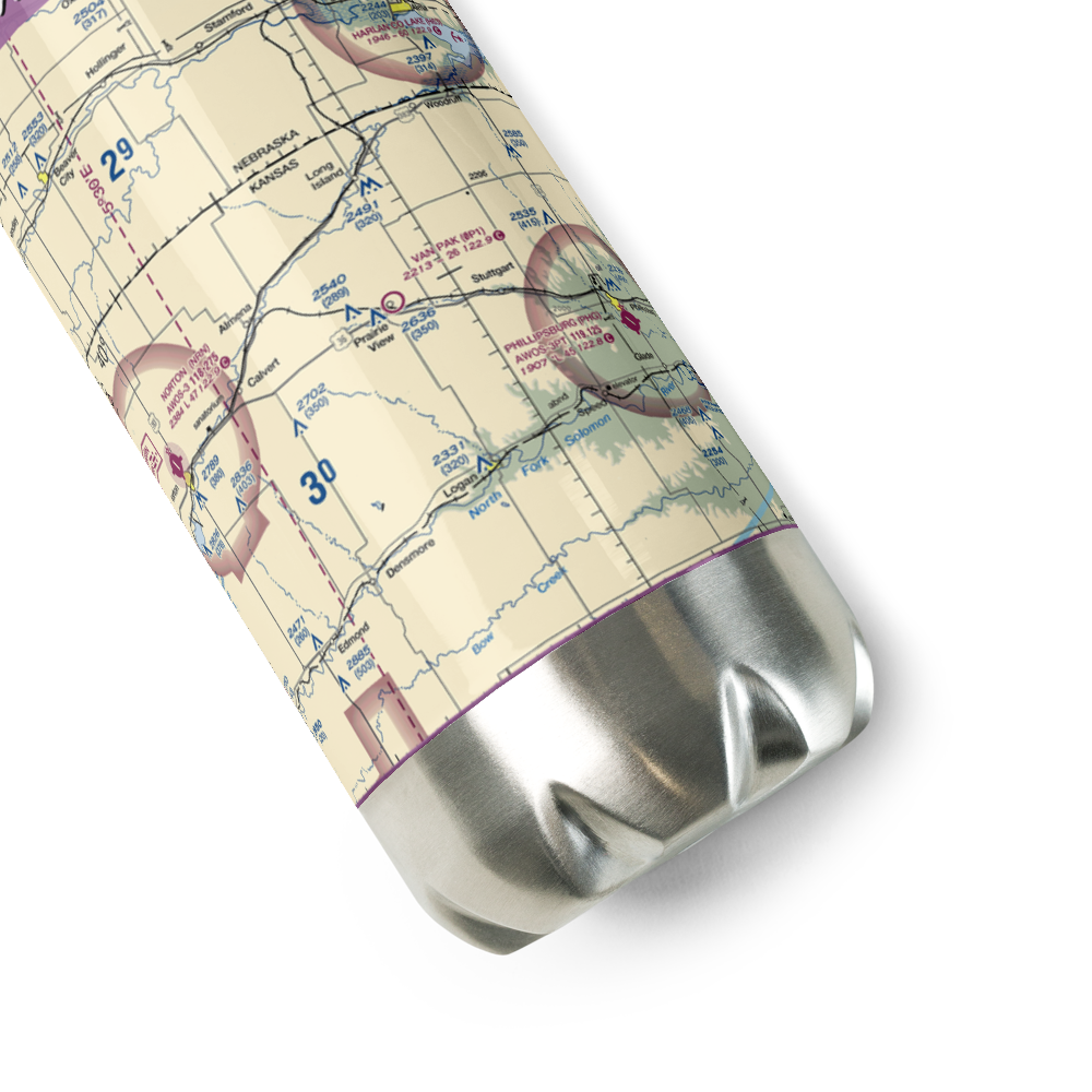 Van Pak Airport (0P1) VFR Sectional Water Bottle 