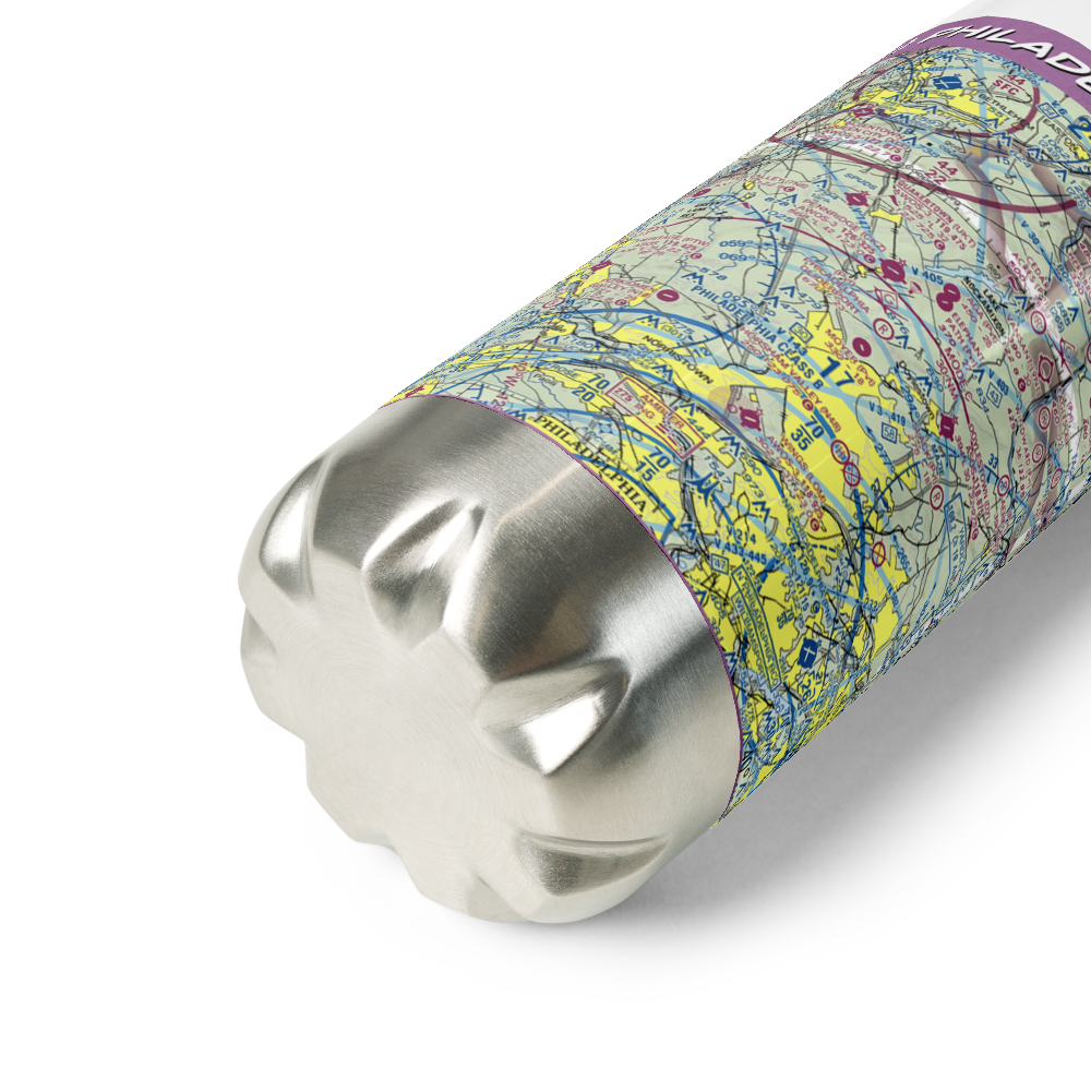 Philadelphia Gliderport (3PA2) VFR Sectional Water Bottle 