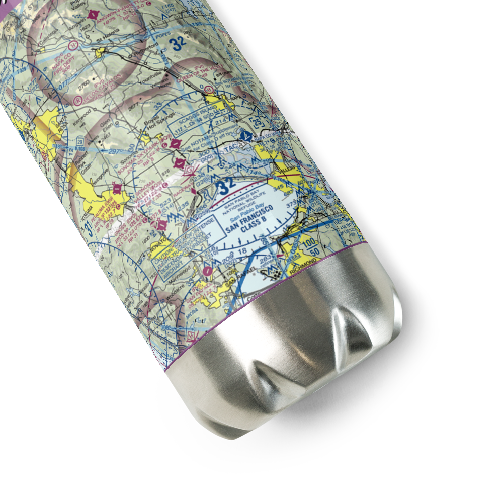 Sonoma Skypark Airport (0Q9) VFR Sectional Water Bottle 