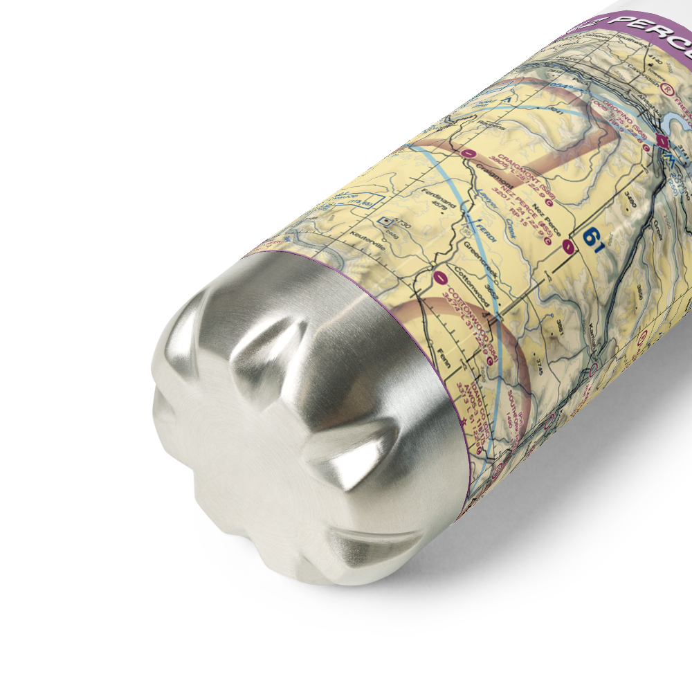 Nez Perce Municipal Airport (0S5) VFR Sectional Water Bottle 