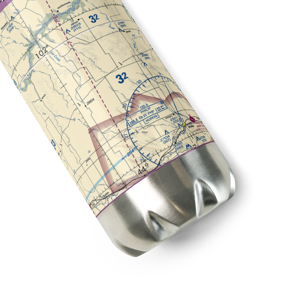Oasis Ranch Airport (0SD6) VFR Sectional Water Bottle 