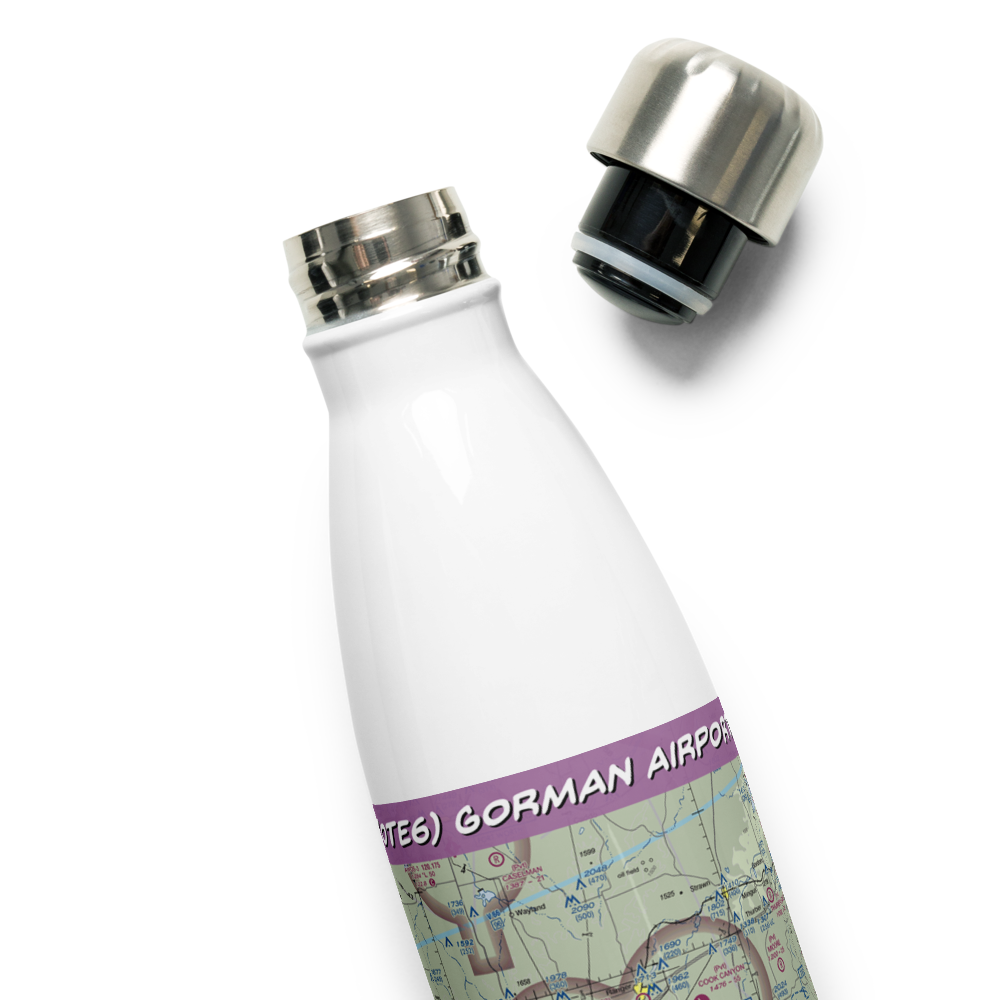 Gorman Airport (0TE6) VFR Sectional Water Bottle 