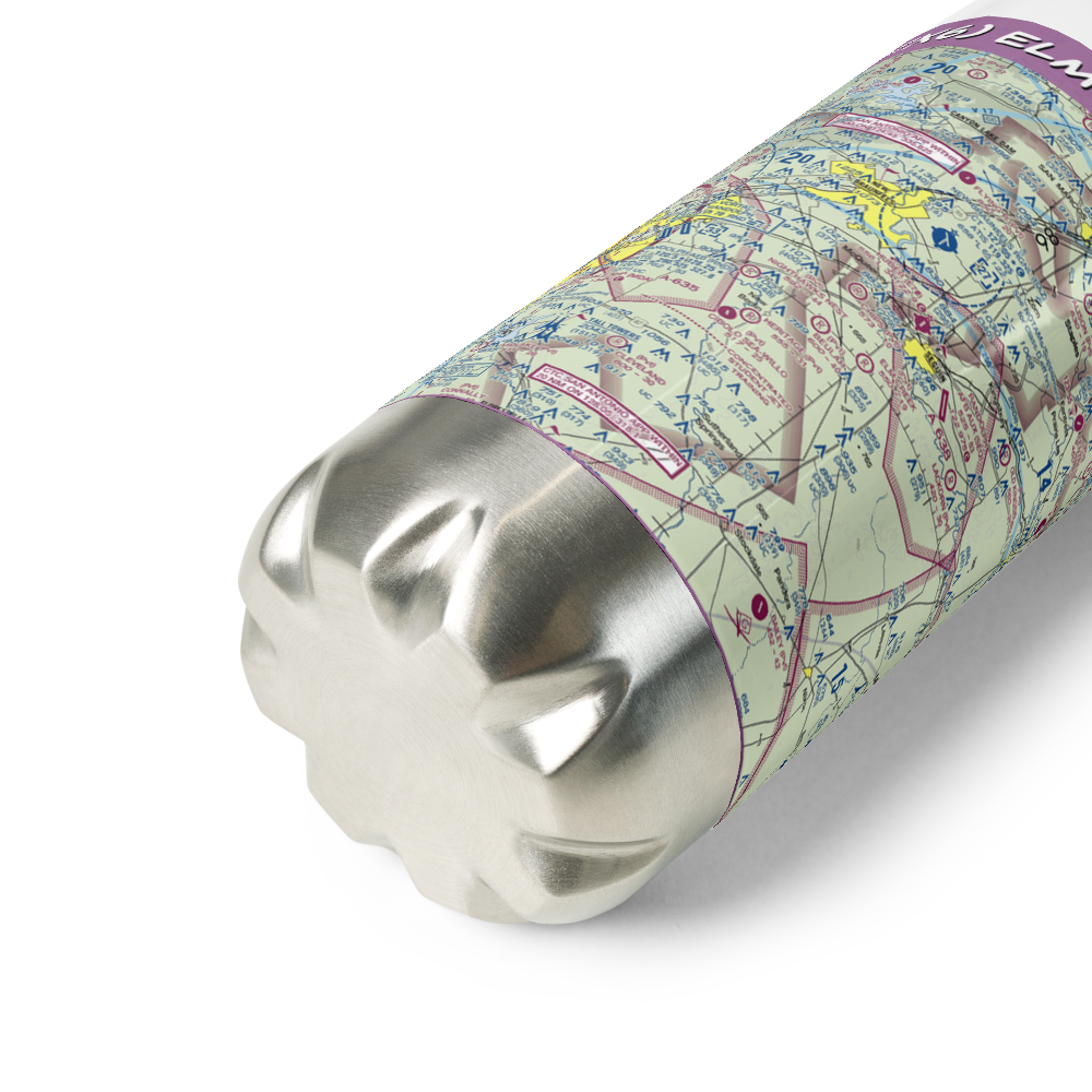 Elm Creek Airpark (0TX6) VFR Sectional Water Bottle 