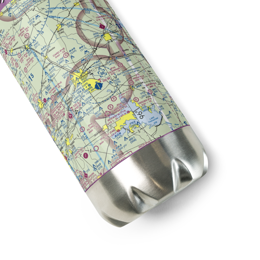 Jacobia Field (0TX8) VFR Sectional Water Bottle 