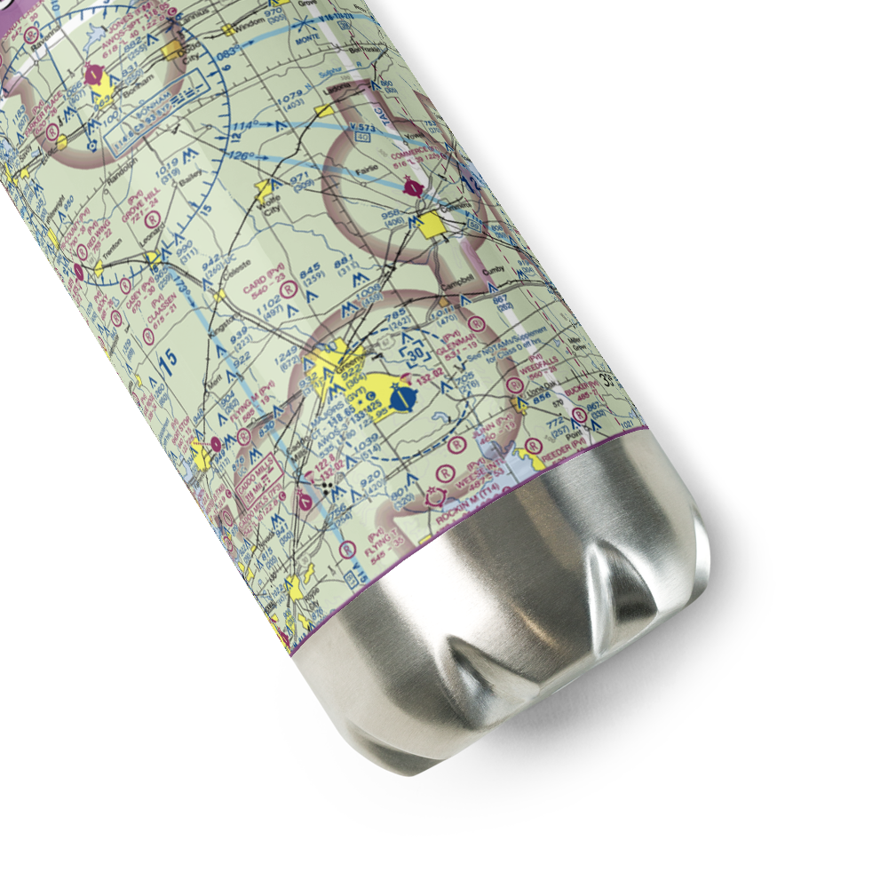 Card Aerodrome (0TX9) VFR Sectional Water Bottle 