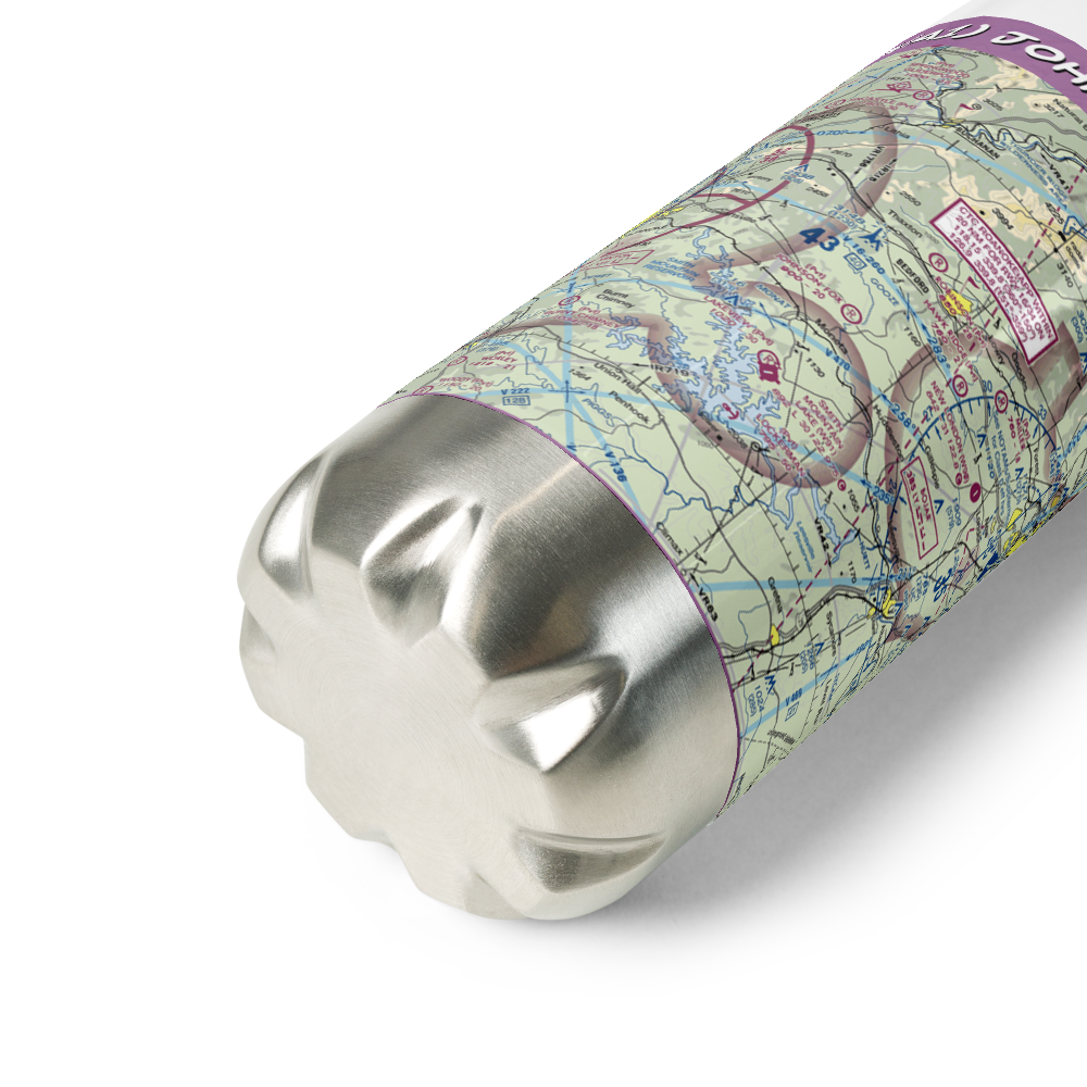 Johnson Fox Field (0VA1) VFR Sectional Water Bottle 