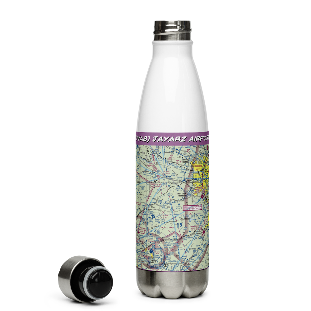 Jayarz Airport (0VA8) VFR Sectional Water Bottle 