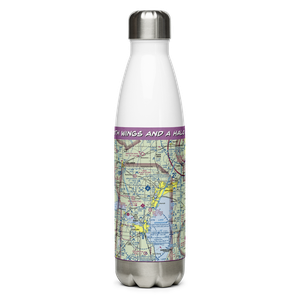 With Wings And A Halo Airport (0WI7) VFR Sectional Water Bottle