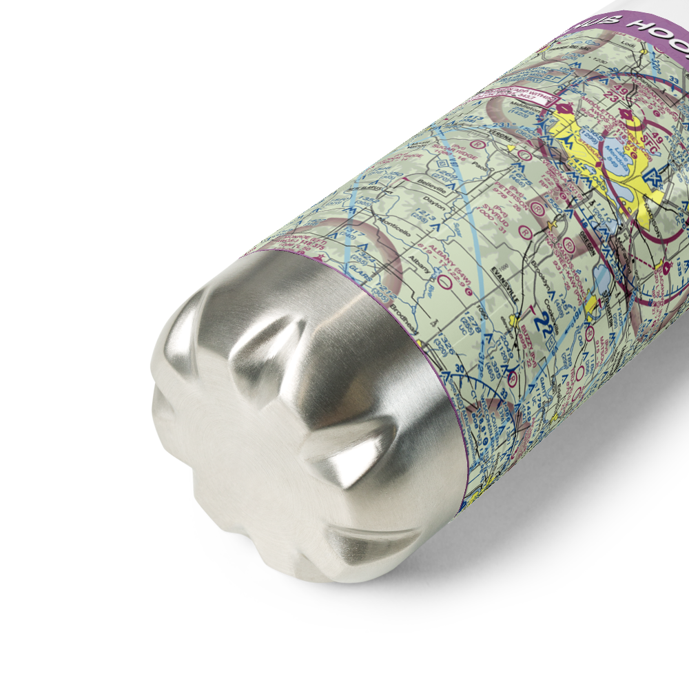 Mc Manus Hoonch-Na-Shee-Kaw Airport (0WI9) VFR Sectional Water Bottle 