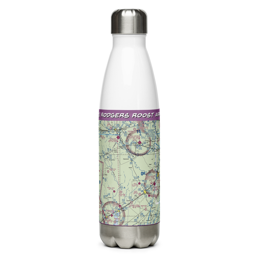 Rodgers Roost Airport (0XS1) VFR Sectional Water Bottle 