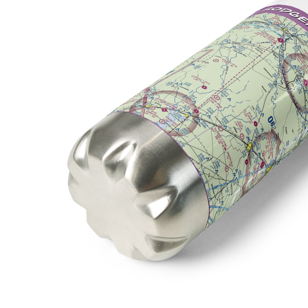 Rodgers Roost Airport (0XS1) VFR Sectional Water Bottle 
