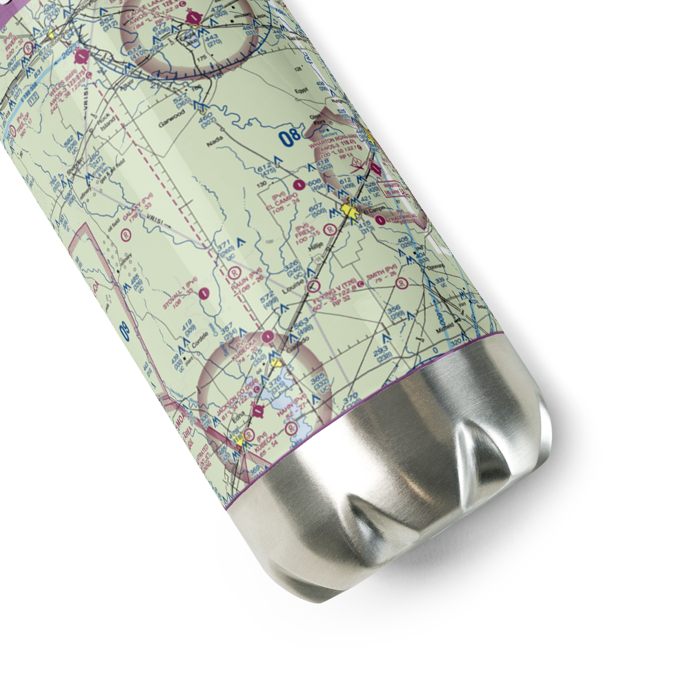 Rodgers Roost Airport (0XS1) VFR Sectional Water Bottle 