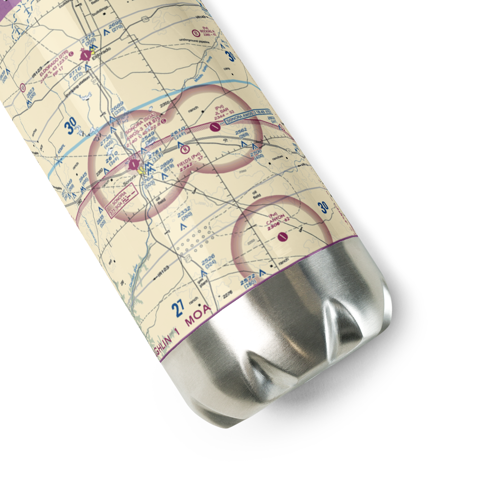 John Fields Ranch Airport (0XS2) VFR Sectional Water Bottle 