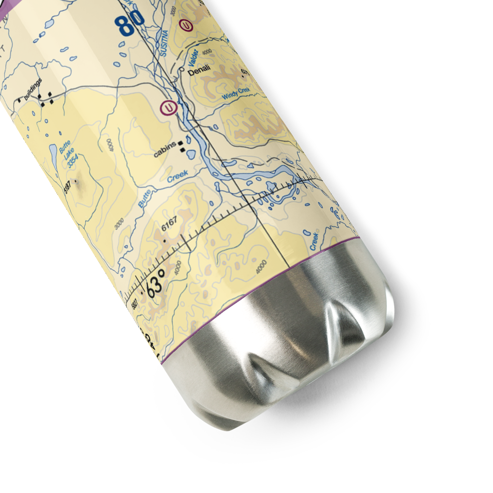 Road Commission Nr 1 Airport (0Z2) VFR Sectional Water Bottle 