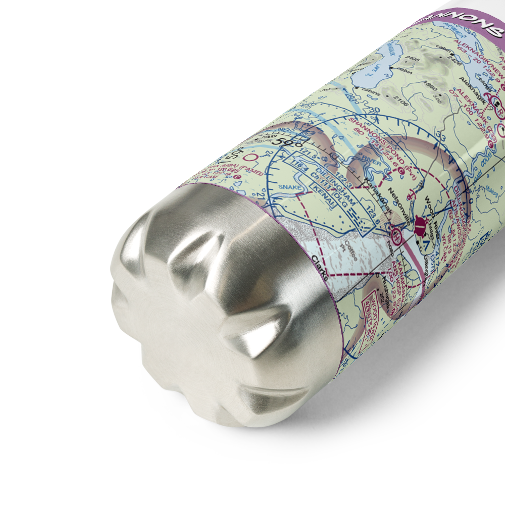 Shannons Pond Seaplane Base (AA15) VFR Sectional Water Bottle 