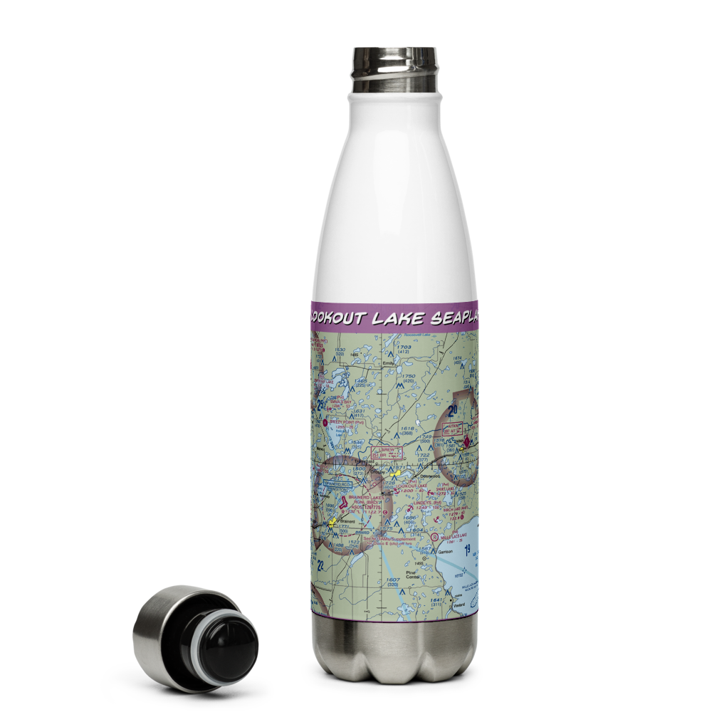 Lookout Lake Seaplane Base (10MN) VFR Sectional Water Bottle 