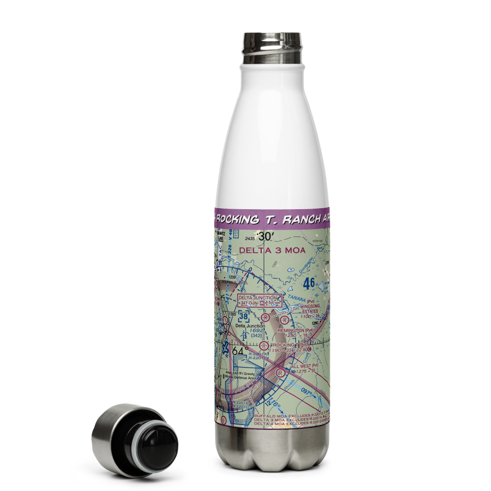 Rocking T. Ranch Airport (11AK) VFR Sectional Water Bottle 