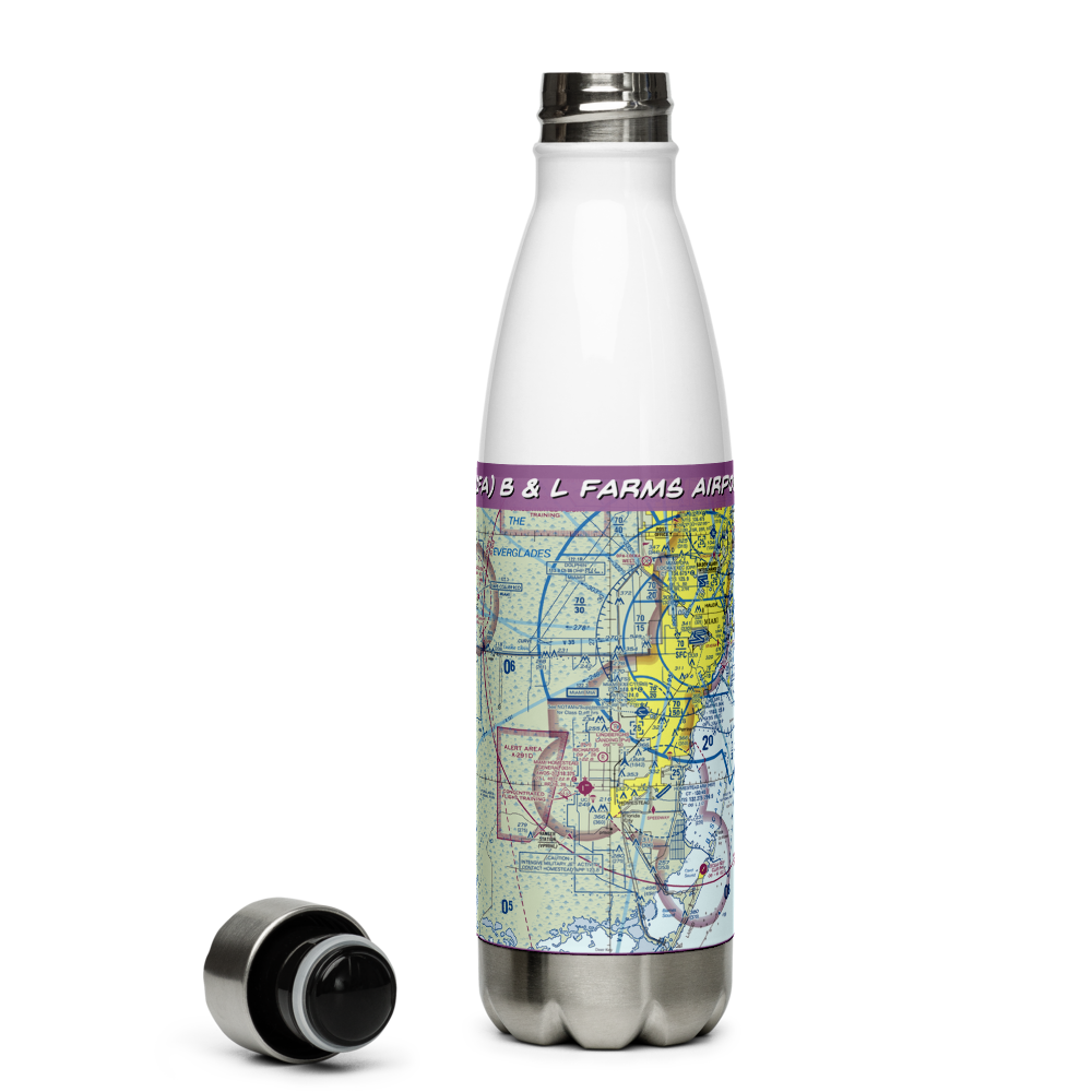 B & L Farms Airport (11FA) VFR Sectional Water Bottle 