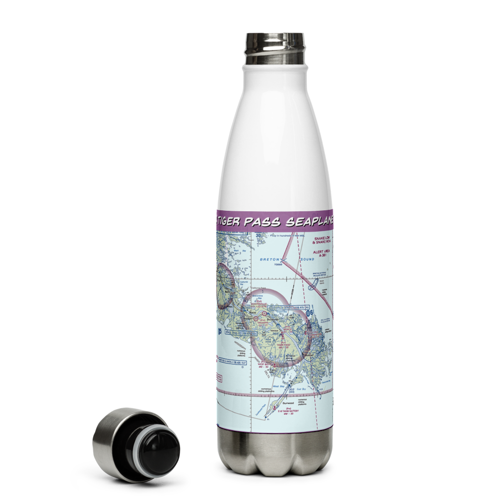 Tiger Pass Seaplane Base (11LA) VFR Sectional Water Bottle 
