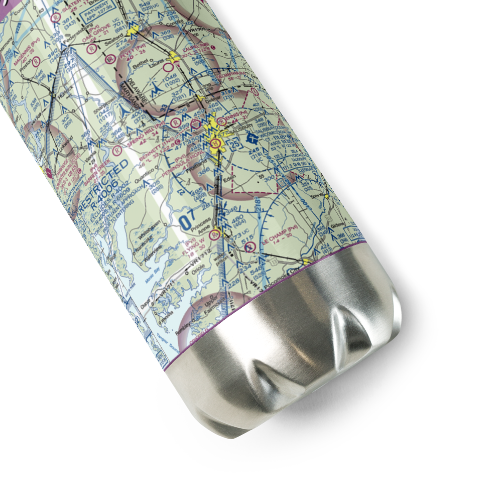 Tim's Airport (11MD) VFR Sectional Water Bottle 