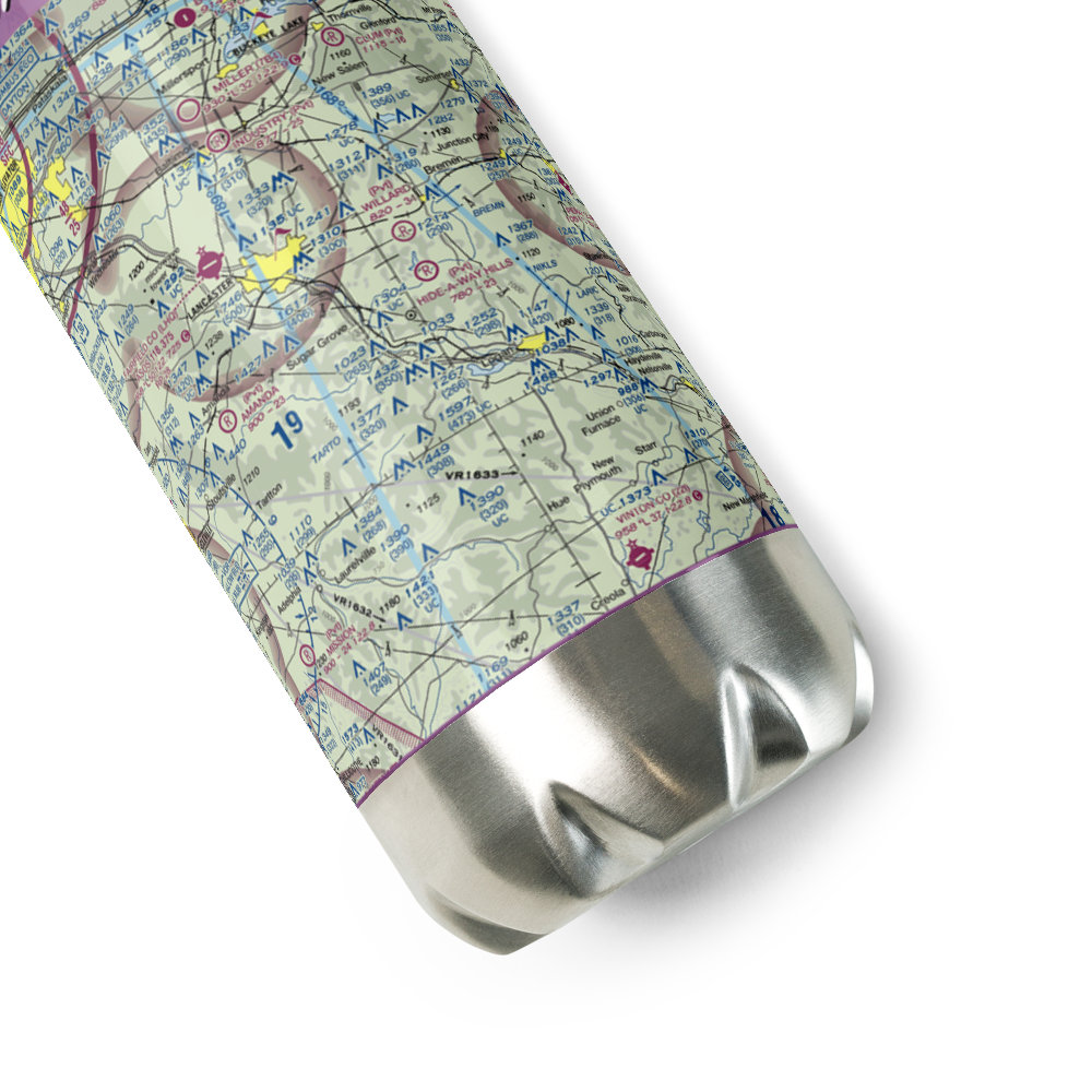 Hide-A-Way Hills Resort Airport (11OA) VFR Sectional Water Bottle 
