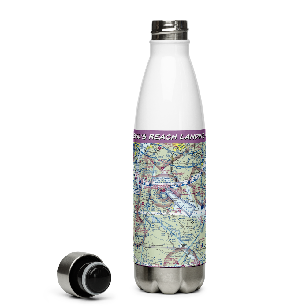 Devil's Reach Landing Airport (11VG) VFR Sectional Water Bottle 