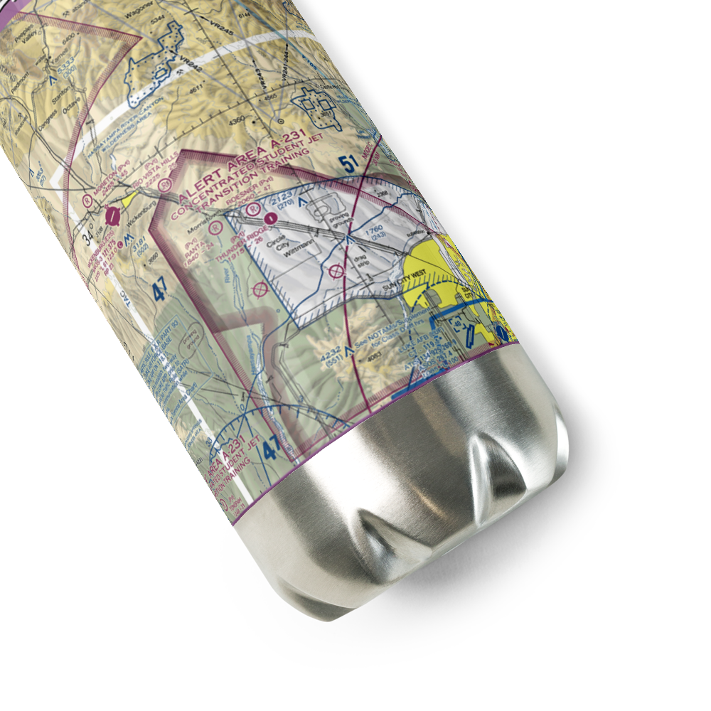 Ranta Strip (12AZ) VFR Sectional Water Bottle 