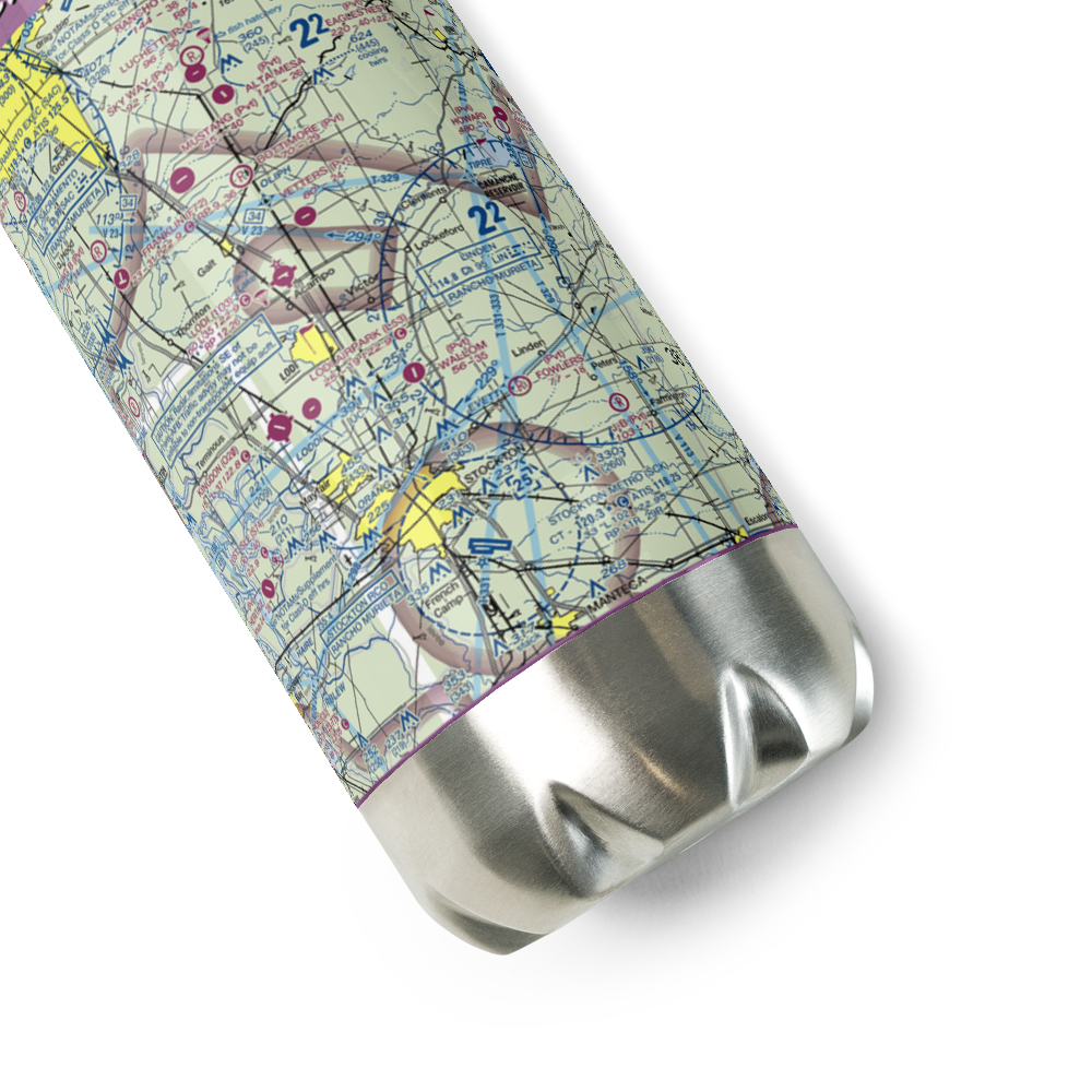 Faber Vineyards Airport (12CA) VFR Sectional Water Bottle 