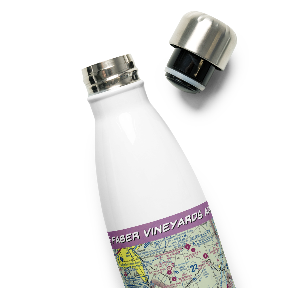 Faber Vineyards Airport (12CA) VFR Sectional Water Bottle 
