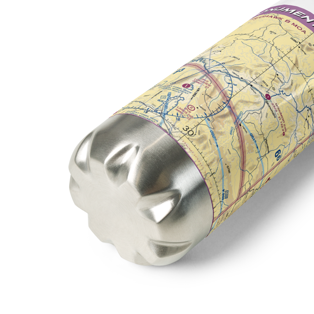 Monument Municipal Airport (12S) VFR Sectional Water Bottle 
