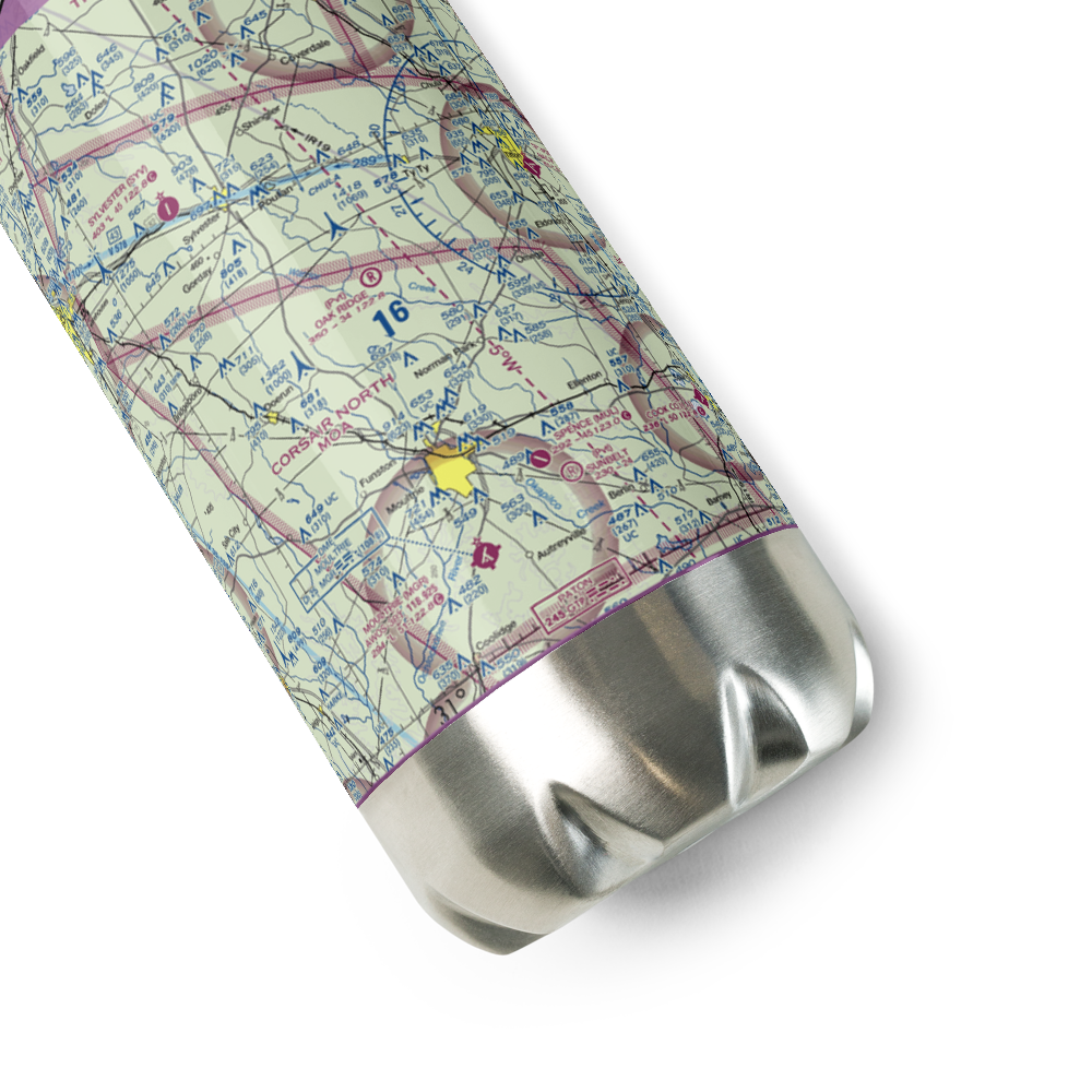 Oak Ridge Plantation Airport (13GA) VFR Sectional Water Bottle 