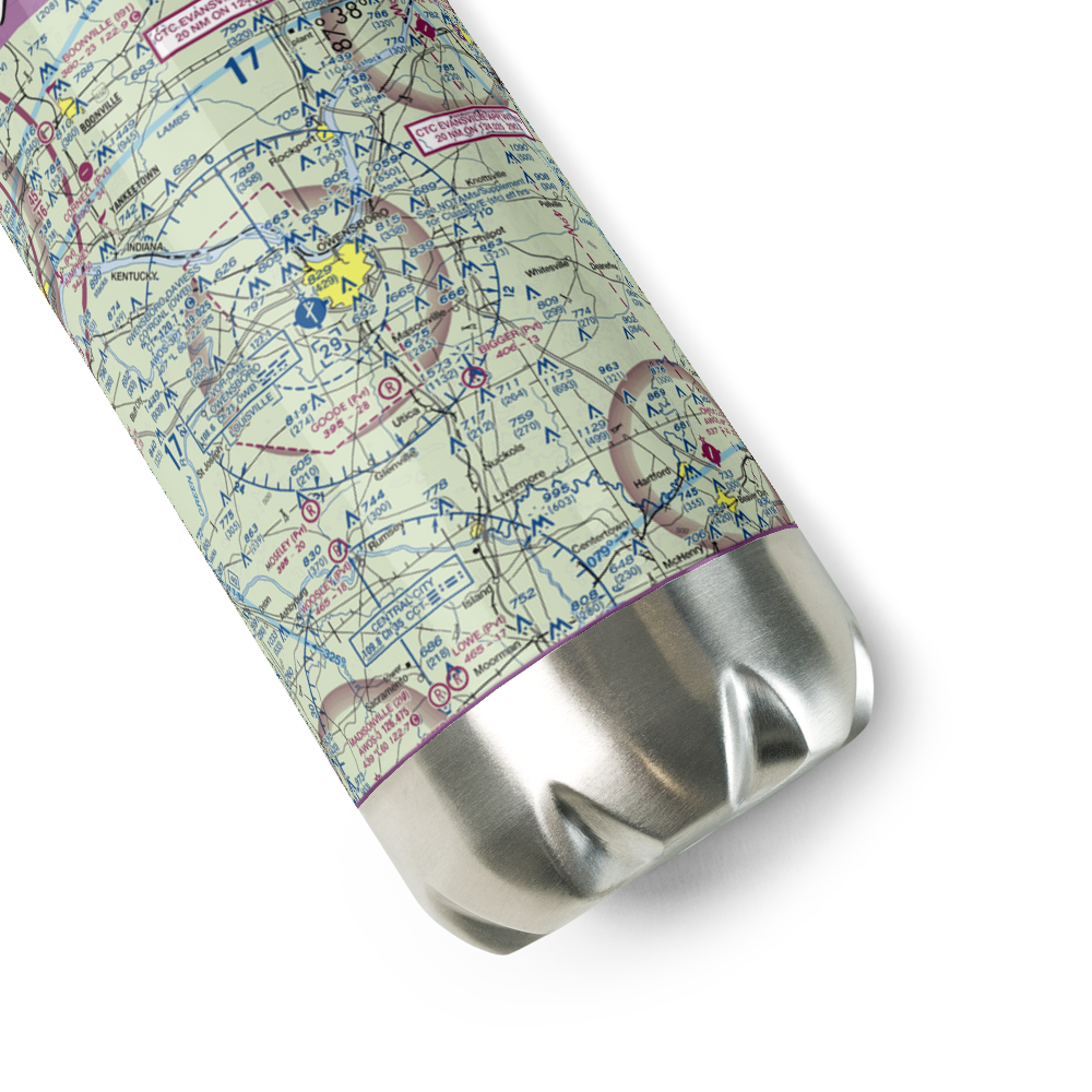 Miles Airport (13KY) VFR Sectional Water Bottle 