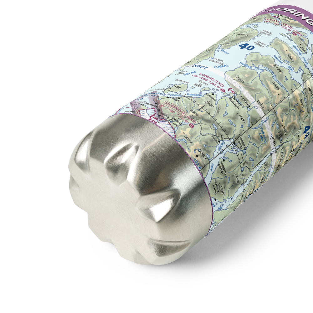 Loring Seaplane Base (13Z) VFR Sectional Water Bottle 