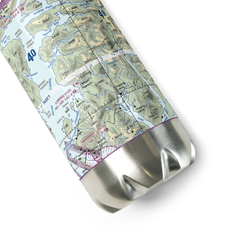 Loring Seaplane Base (13Z) VFR Sectional Water Bottle 