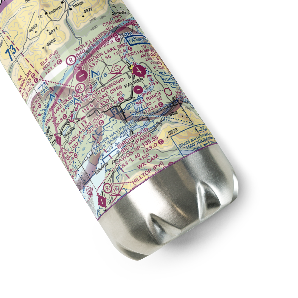 Four Corners Airport (14AK) VFR Sectional Water Bottle 