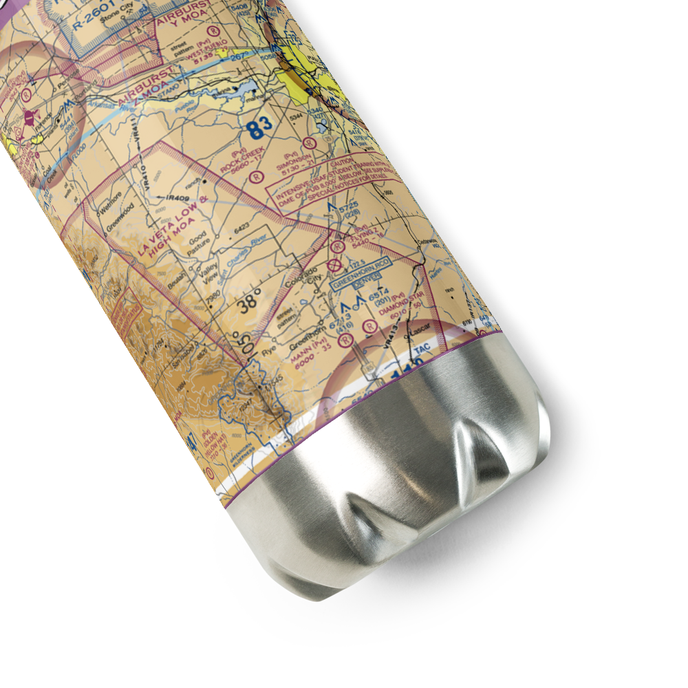 Good Pasture Airport (14CO) VFR Sectional Water Bottle 