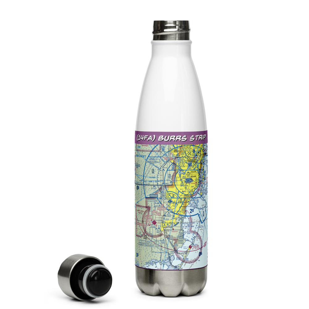 Burrs Strip (14FA) VFR Sectional Water Bottle 