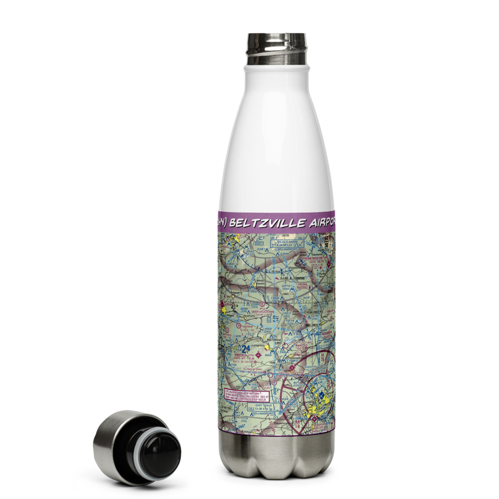 Beltzville Airport (14N) VFR Sectional Water Bottle 