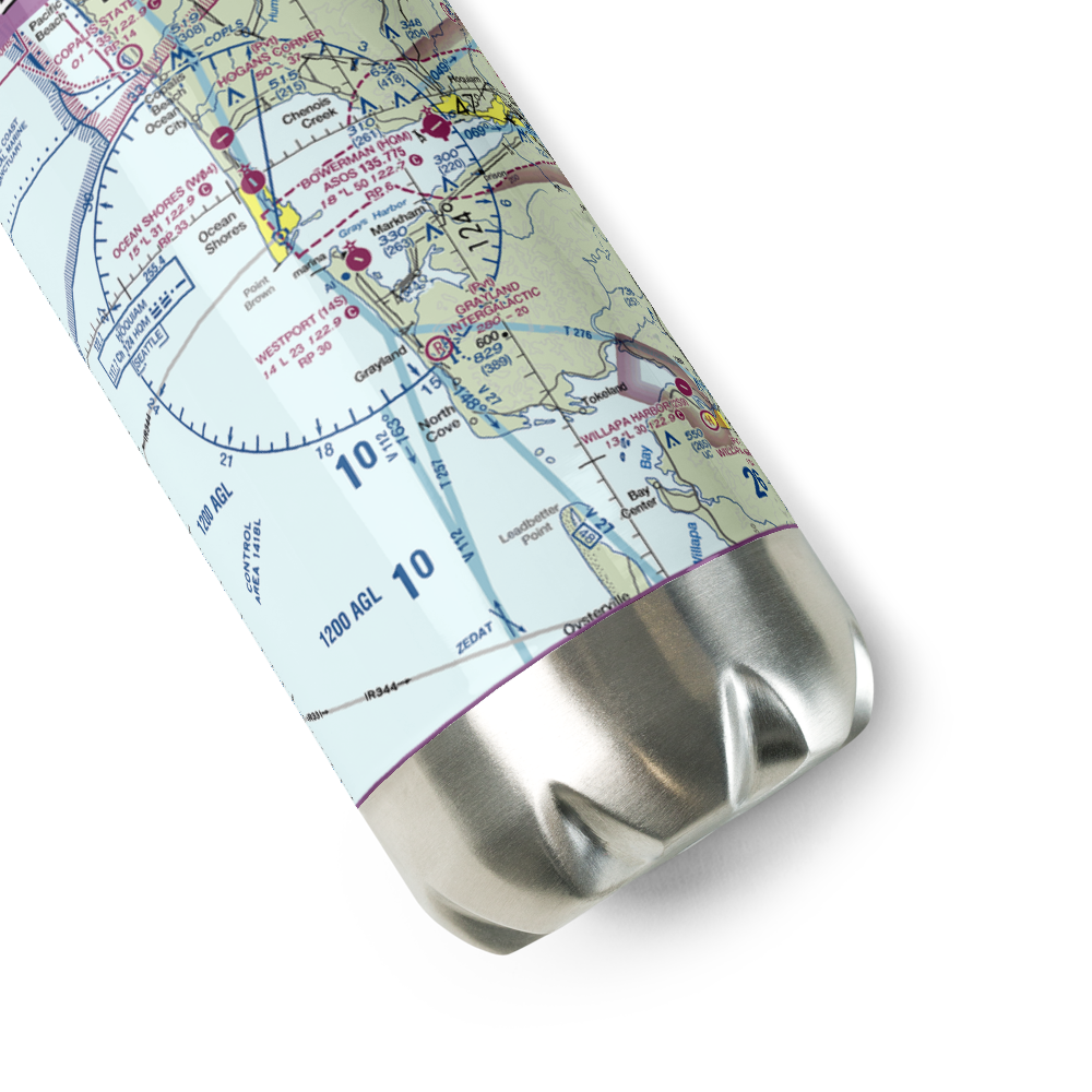 Westport Airport (14S) VFR Sectional Water Bottle 