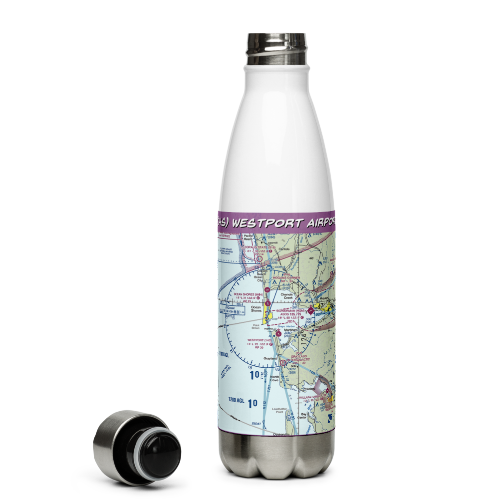 Westport Airport (14S) VFR Sectional Water Bottle 